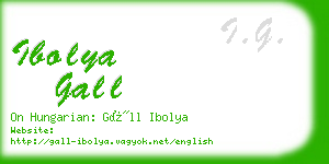 ibolya gall business card